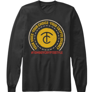 A long sleeve t-shirt with the words " embrace your choice, your experience."