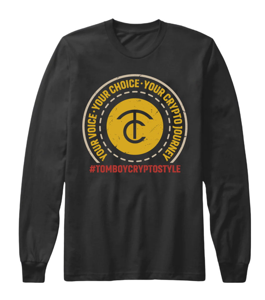 A long sleeve t-shirt with the words " embrace your choice, your experience."