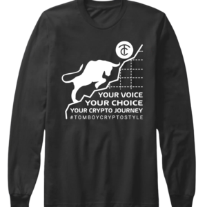 A long sleeve t-shirt with a picture of a cat.